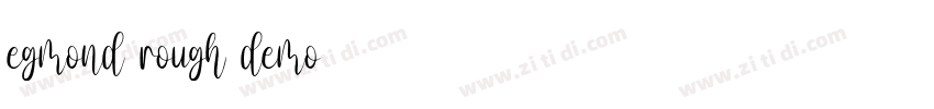 egmond rough demo字体转换